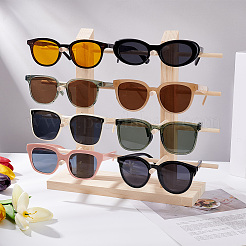 2-рядные деревянные подставки-органайзеры для очков с 8 слотами ODIS-WH0070-76