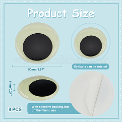 Светящиеся пластиковые кабошоны с выпученными глазами&nbsp;DIY-AR0002-94