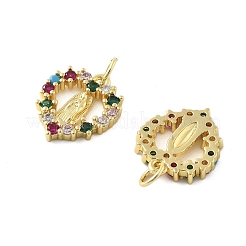 Латунные микро проложить кубического циркония подвески KK-C092-24L-G