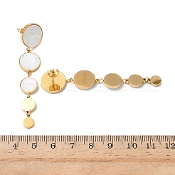 Плоские круглые серьги-гвоздики из акрила из нержавеющей стали 304&nbsp;LS-EJEW-F392-02G