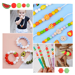 7 стиль пищевых экологически чистых силиконовых бусин&nbsp;SIL-CA0001-29