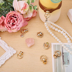 8 шт. 2 стиля латунные 360 градуса поворотные шаровые стойки D-образные заклепки с винтовой заклепкой&nbsp;KK-CA0003-68