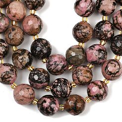 Природные родонит бисер нитей G-C249-A18-16mm