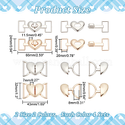 16 шт. 4 стиля пряжка из сплава в форме сердца FIND-WR0010-54