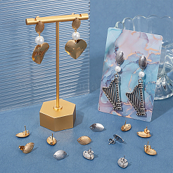 40 шт. 2 цвета фурнитура для сережек-гвоздиков из нержавеющей стали 304 STAS-BBC0002-06