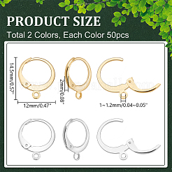 100 шт. 2-х цветная фурнитура для сережек из нержавеющей стали 304 STAS-PH0005-69