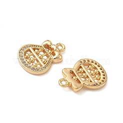 Латунные микропаве прозрачные кубические циркониевые подвески&nbsp;KK-B160-03G