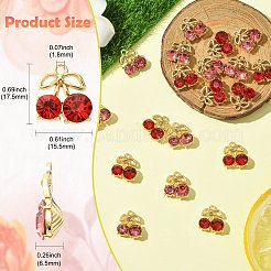 20шт 2 цвета подвески из сплава со стразами ALRI-CJ0001-08