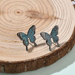 Женские серьги-гвоздики из латуни-бабочки&nbsp;EJEW-F404-01B