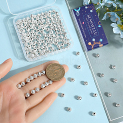 180 шт. текстурированные круглые латунные бусины&nbsp;KK-SC0005-50