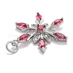 6шт 3 стильные латунные подвески с кубическим цирконием ZIRC-SZ0001-80P