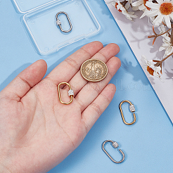 4 шт. 2 цвета 304 нержавеющая сталь винтовой карабин замок подвески STAS-UN0060-75