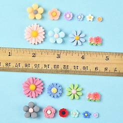 100шт 10 стиля непрозрачные кабошоны из смолы CRES-FS0001-25