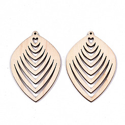 Неокрашенные натуральные деревянные большие подвески&nbsp;LS-X-WOOD-N007-055