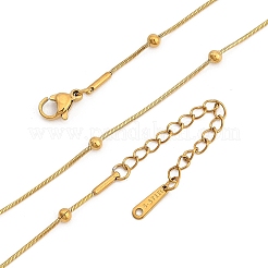 Ожерелья из латунных шариков и змей для мужчин и женщин NJEW-G160-16G