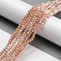 Непрозрачная выпечка окрашенные стеклянные бусы пряди DGLA-F002-01D