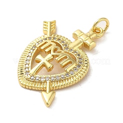 Подвески из латуни с микро паве ко Дню матери FIND-Z041-20H