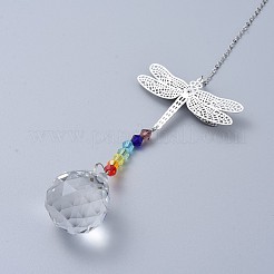 Кристаллы люстра ловцы солнца призмы чакра висит кулон AJEW-I040-15P