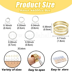 10 стиль железных открытых прыжковых колец IFIN-YW0003-60B