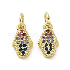 Латунные микро проложить кубического циркония подвески KK-E068-VF089
