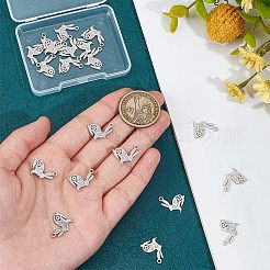 20 шт. подвески в виде кролика из нержавеющей стали 201 STAS-HY0001-02P