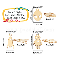 24 шт. 6 подвески из нержавеющей стали 201 с лазерной резкой&nbsp;STAS-DC0008-58