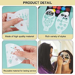 Пластиковые трафареты для рисования лица&nbsp;DIY-WH0304-582D