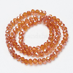 Стеклянные бусины с гальваническим покрытием &nbsp;EGLA-A034-T6mm-J09