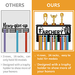 Прямоугольный железный держатель для медалей ODIS-WH0052-034