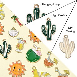 40шт 8 стиля подвески из сплава с эмалью&nbsp;ENAM-CJ0006-10