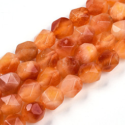 Окрашенные природные белый нефрит бисер пряди G-T139-8mm-45U