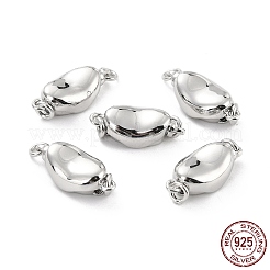 Антикоррозийные родиевые застежки из стерлингового серебра 925 пробы STER-Z001-105B-S