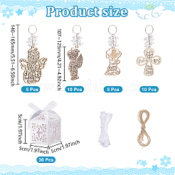 Брелки из дерева и акрила с имитацией жемчуга&nbsp;KEYC-GA00009