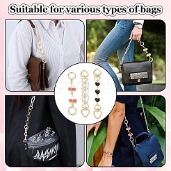 2 шт. 2 стиля сплав эмалированное сердце бабочка звено цепи сумка удлинитель цепи&nbsp;FIND-YW0008-10A