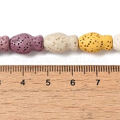 Бусы из натуральной лавы G-U007-01N