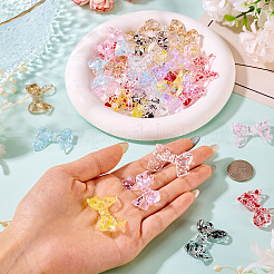 40шт 8 цвета прозрачные акриловые бусины&nbsp;OACR-TA0004-05