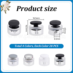 80 шт. 4-х цветные пластиковые пружинные шнуровые замки&nbsp;BUTT-AR0001-27