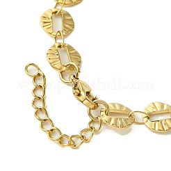 Ионное покрытие (ip) 304 нержавеющая сталь круглые звенья браслеты для женщин BJEW-A007-01G