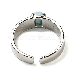Регулируемые кольца из натурального ларимара RJEW-K269-12P-07