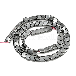 Гальванические нити из синтетических немагнитных гематитовых бусин G-C136-J01-01