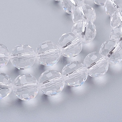 Прозрачные стеклянные бусины GLAA-R095-10mm-15