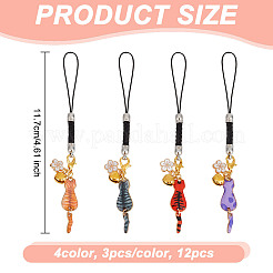 Мобильные ремешки из сплава эмали HJEW-OC00004