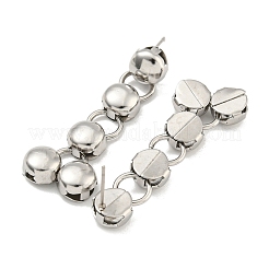 Не тускнеющий 304 нержавеющая сталь стержень плоский круглый EJEW-S229-04P