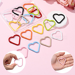 18 шт. 9-цветные окрашенные в духовом шкафу кольца пружинного затвора из сплава FIND-SC0017-36