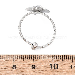 Кольца-манжеты из нержавеющей стали 304 со стразами&nbsp;RJEW-D306-23P