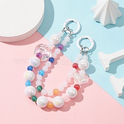 Ремешки для мобильных устройств из смолы и акриловых бусин HJEW-JM01137