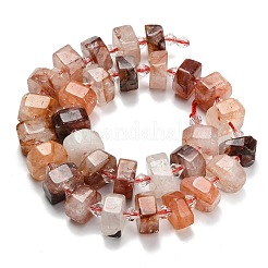 Нити бусин из натурального железистого кварца&nbsp;G-L642-H12-7x14mm