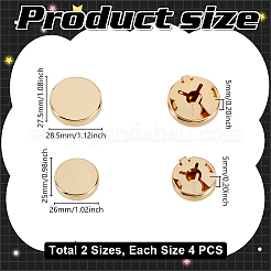 8 шт. 2 стиля запонок из сплава BUTT-GA0001-34G