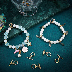 12 комплект латунных застежек-тоглов 4-х стилей&nbsp;KK-CN0001-97