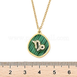 Ожерелья с подвеской в виде созвездия из нержавеющей стали 304 с микропаве из кубического циркония NJEW-R021-01G-10